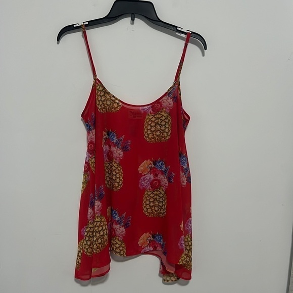 Show Me Your MuMu Red Pineapple Tank Top Size Med - Picture 1 of 9